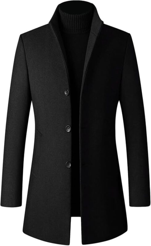 Mens Wool Pea Jacket