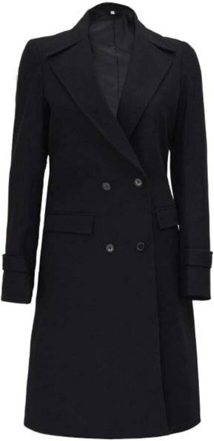 Double Breasted Wool Trench Coat