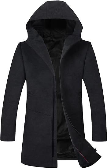 Peacoat With Hoodie Mens