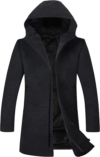 Mens Peacoat With Hood