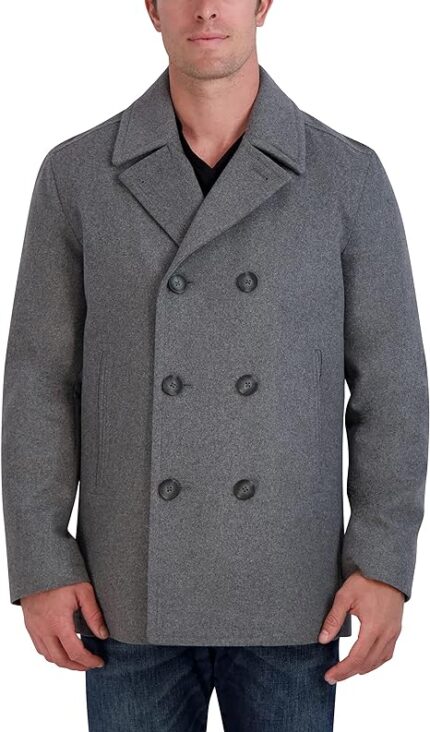 Mens Light Gray Peacoat