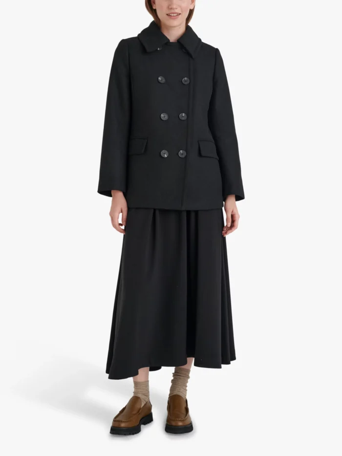 Ladies Black Peacoat