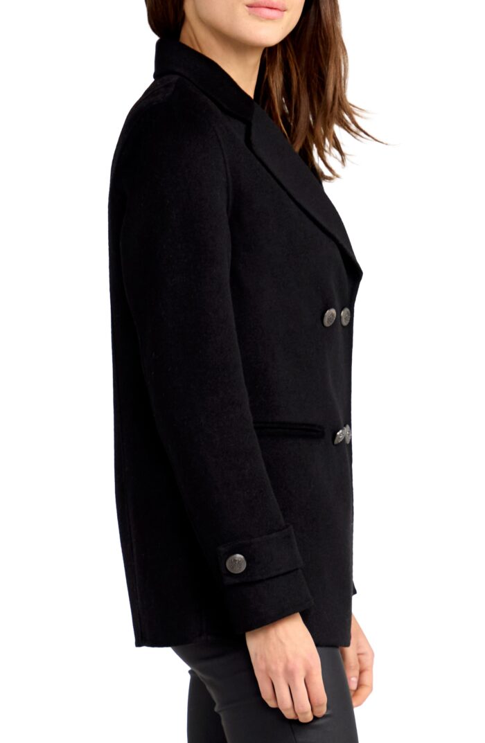 Ladies Black Peacoat