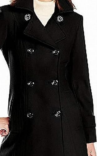 Ladies Black Wool Pea Coat