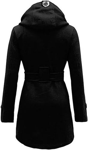 Hooded Pea Coat For Womens