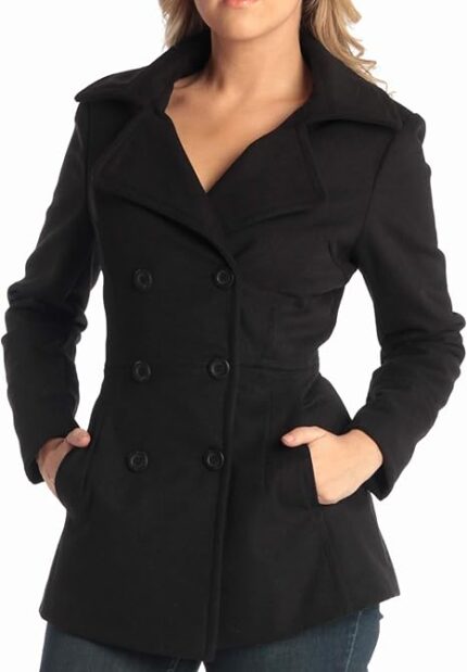 Women's Pea Coat Black