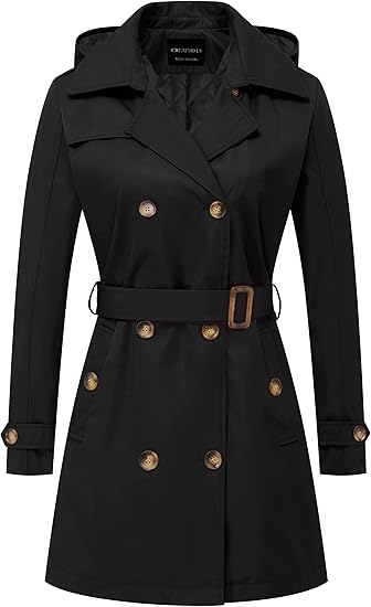 Women's Wool Peacoat With Hood