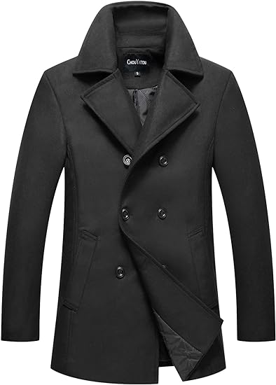 Black Wool Peacoat