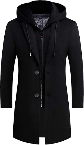 Men's Hooded Peacoat