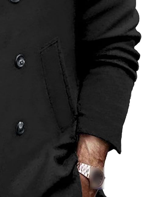 Hooded Peacoat Mens