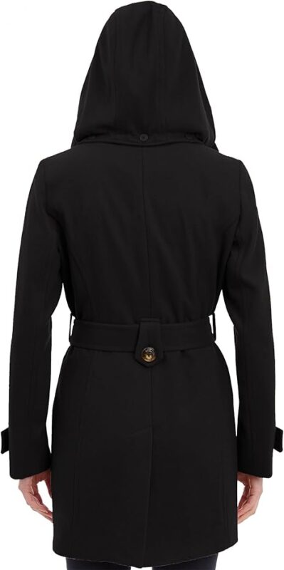 Women's Black Wool Pea Coat