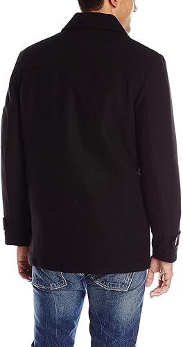 Mens Black Peacoat