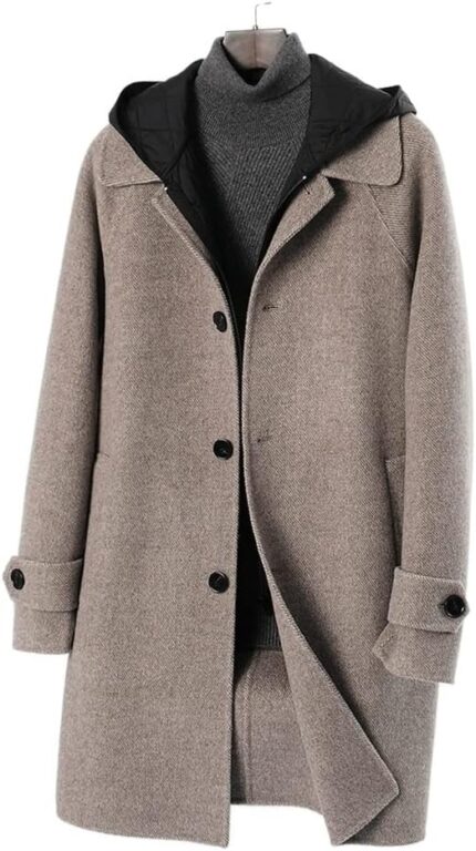 Men's Hooded Pea Coat