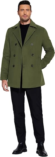 3/4 Wool Coat Mens