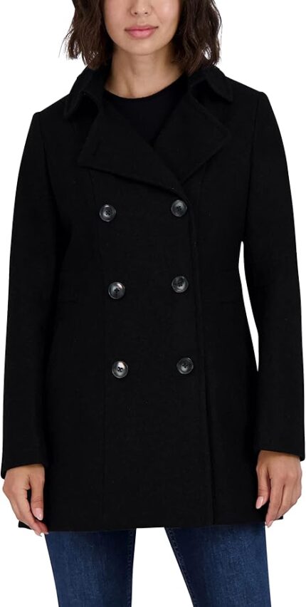 Black Hooded Peacoat