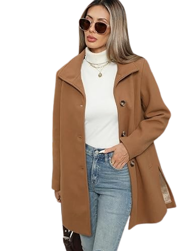 Camel Peacoat Womens