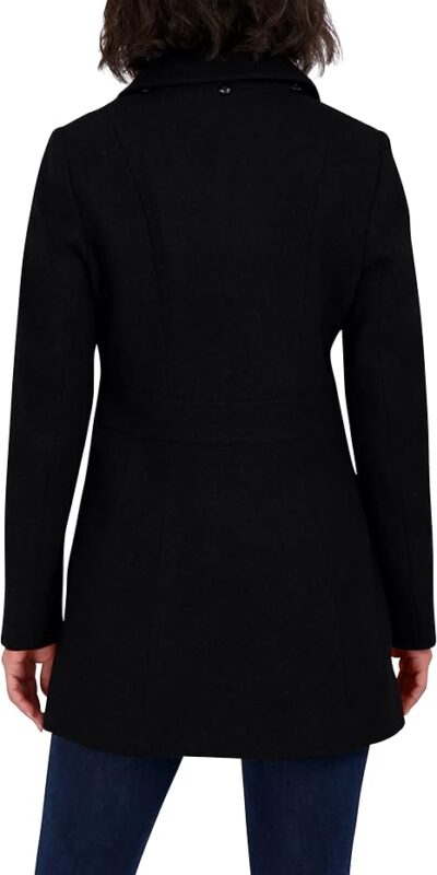 Black Hooded Peacoat