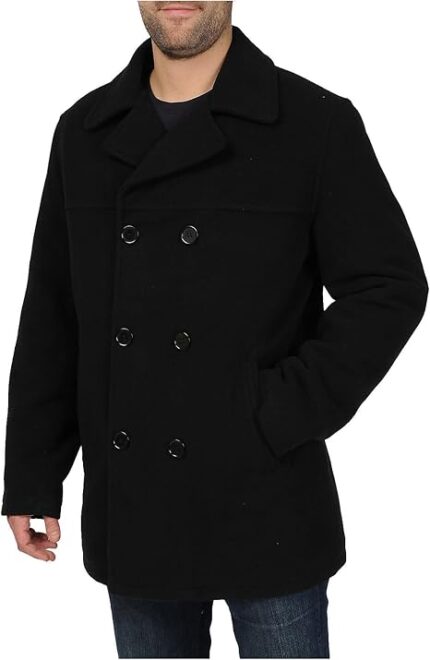 Mens Black Peacoat