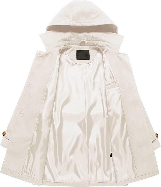 Womens Hooded Pea Coat