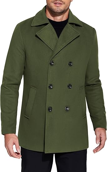 3/4 Wool Coat Mens