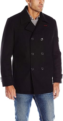 Mens Black Peacoat