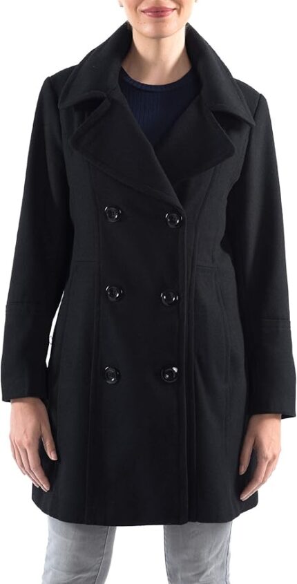 Black Peacoat Womens