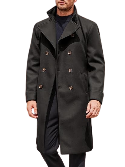 Mens Full Length Wool Overcoat