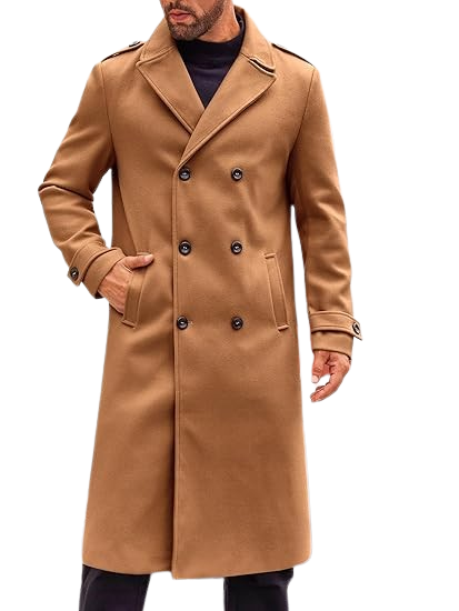 Men's Full Length Wool Overcoat