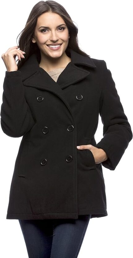 Black Peacoat Womens