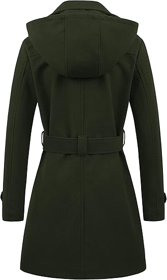 Women's Wool Hooded Peacoat