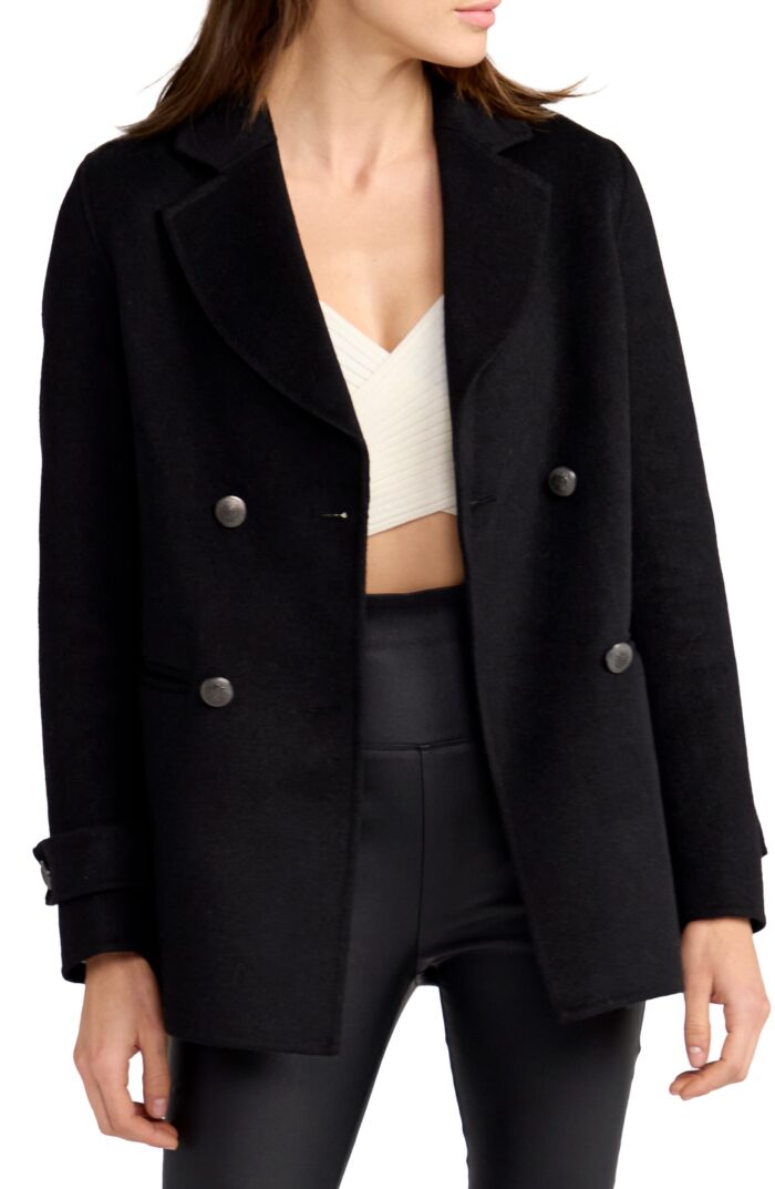 Ladies Black Peacoat