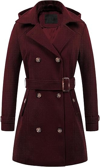 Women's Peacoat With Hood