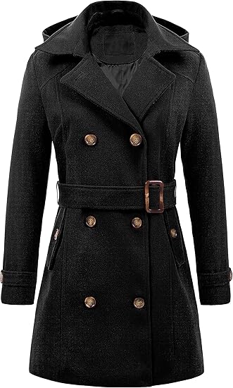 Ladies Peacoat With Hood