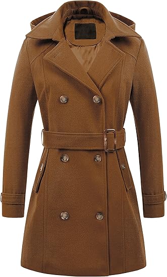 Womens Peacoat With Hood