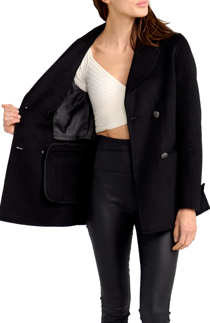 Ladies Black Peacoat