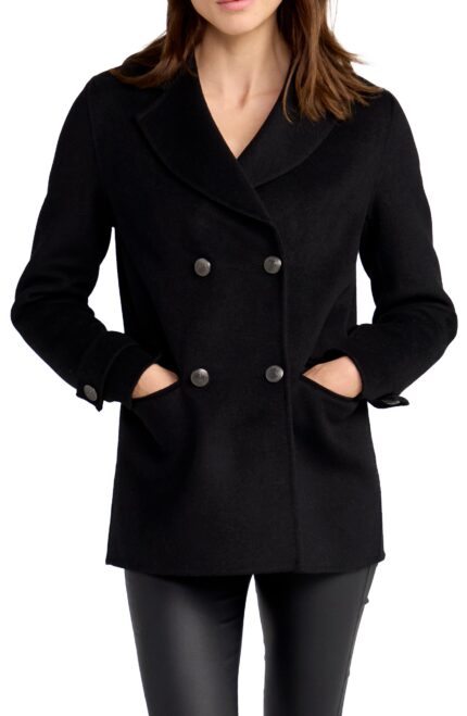 Ladies Black Peacoat