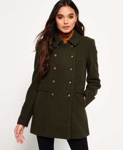 Ladies Military Pea Coat