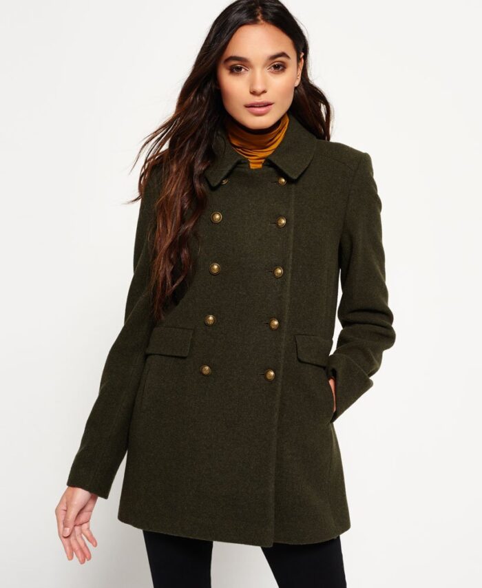 Ladies Military Pea Coat