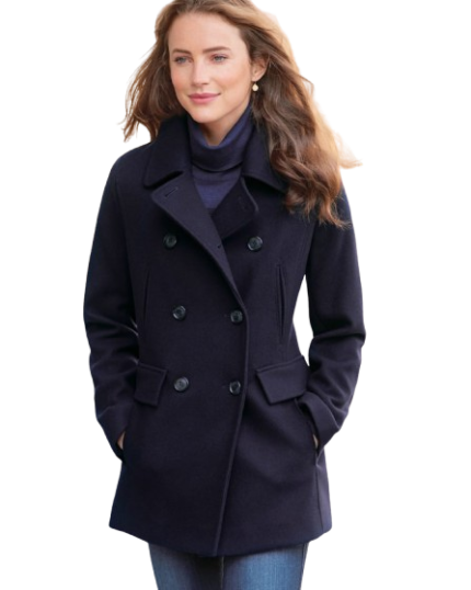 womens double breasted peacoat