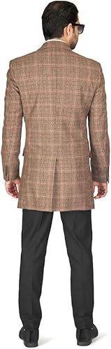 Plaid Peacoat Mens