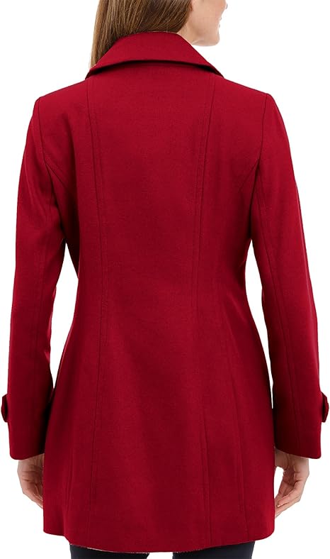 Red Peacoat Women