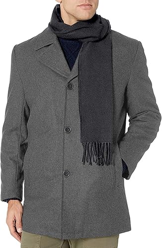 Gray Peacoat Mens