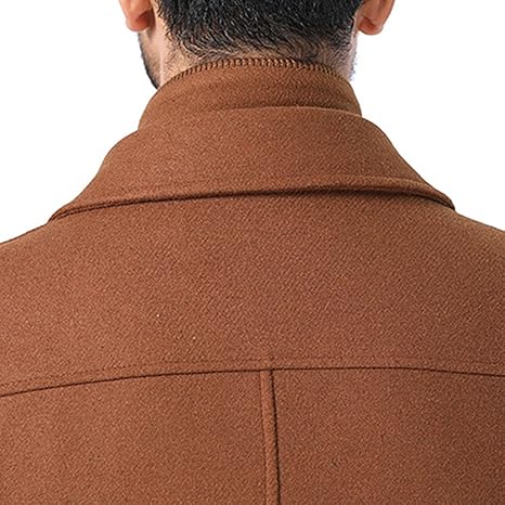 Mens Brown Peacoat